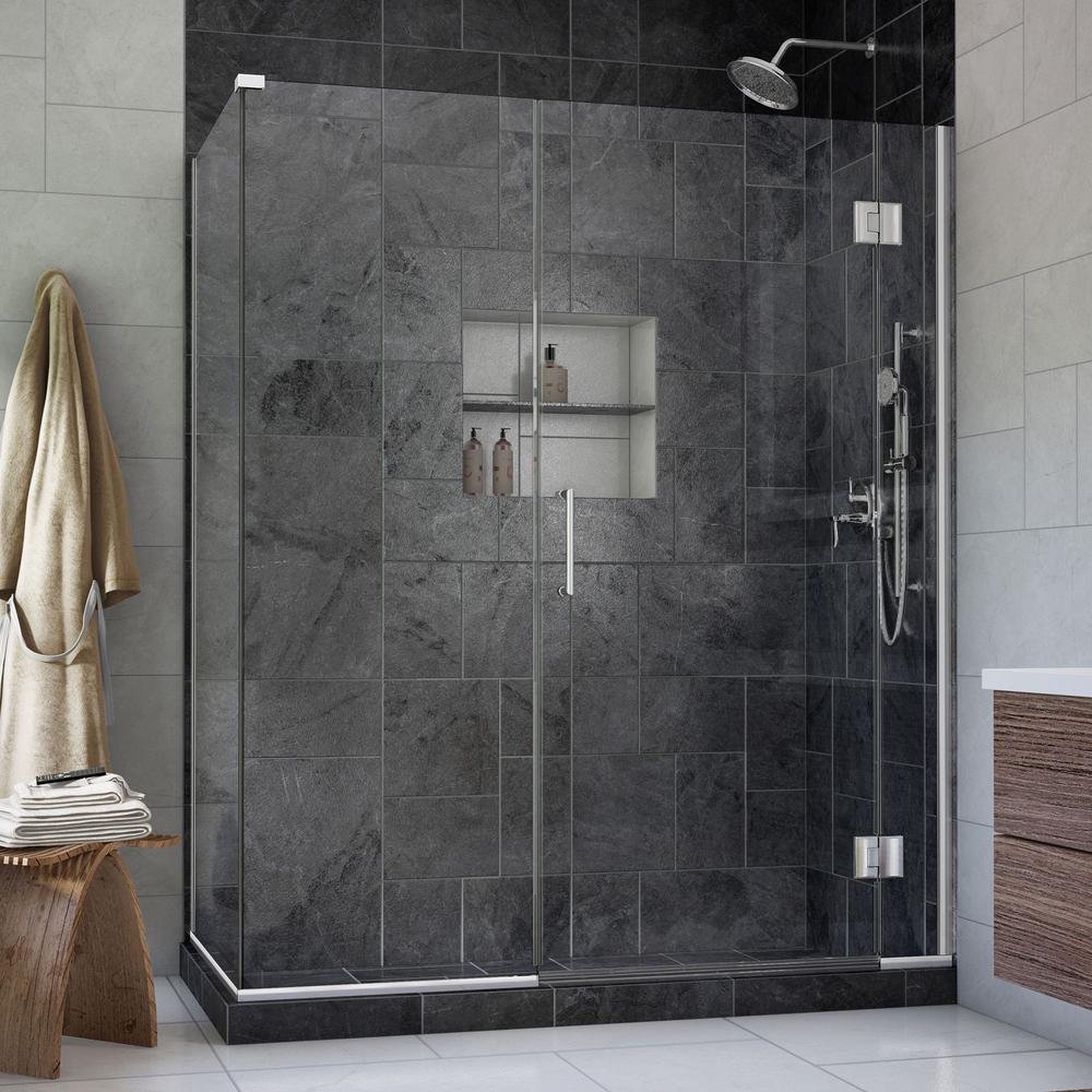 Framed Pivot Hinged Shower Doors Showers The Home Depot Unidoor X 30 3 8 In 45 72