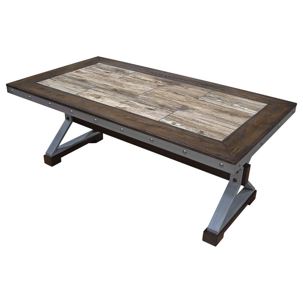 Leroy Marble Top Rectangular 48 In Coffee Table Rustic Dark Oak Dx1520doc The Home Depot - Dark Wood Plank Coffee Table Leroy Marble Top Rectangular 48 In Coffee Table Rustic Dark Oak Dx1520doc The Home Depot - Dark Wood Plank Coffee Table