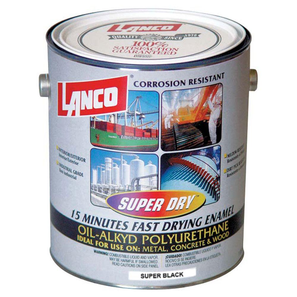 Lanco Super Dry 1 Gal. OilAlkyd Black EnamelSD9044 The Home Depot