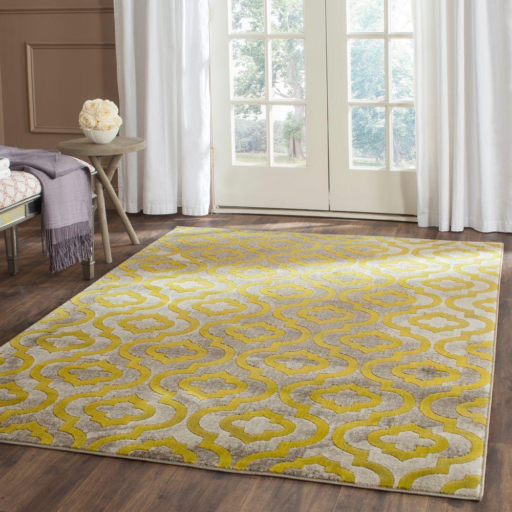 Safavieh Porcello Light Grey/Green 5 ft. 2 in. x 7 ft. 6 in. Area Rug