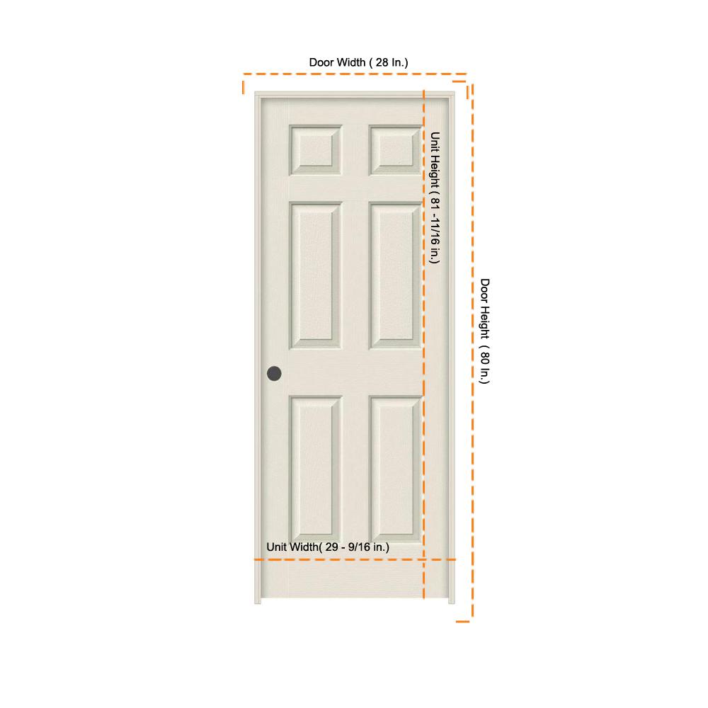 Jeld Wen 28 In X 80 In Colonist Primed Right Hand Textured
