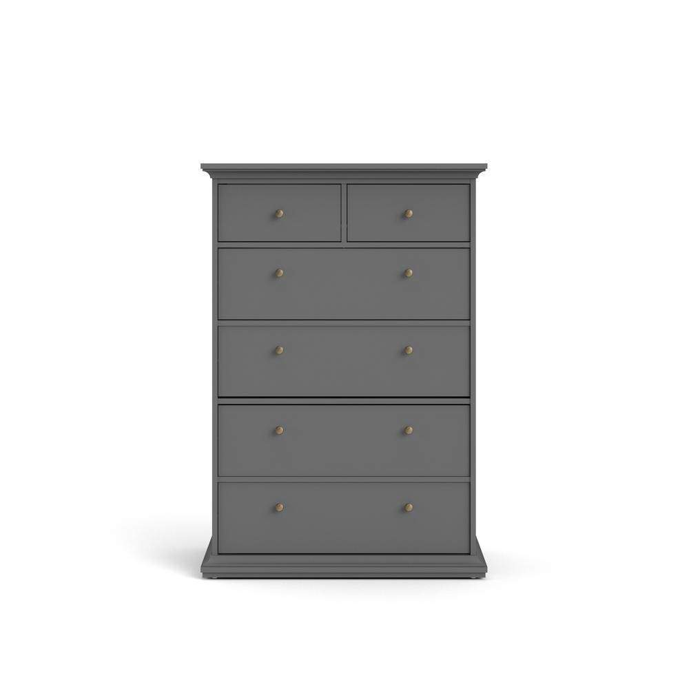 Tvilum Sonoma 6 Drawer Black Lead Chest 76718igig The Home Depot