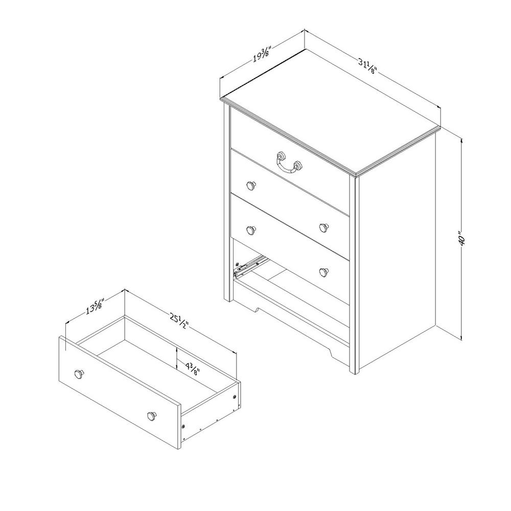 South Shore Aviron 4 Drawer Seaside Pine Chest 11890 The Home Depot