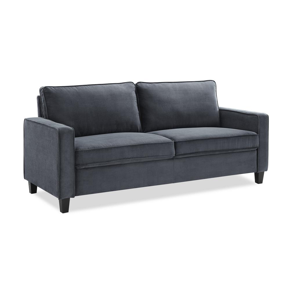 Lifestyle Solutions Garren Microfiber Sofa With Track Arms In Grey Lifestyle Solutions Garren Microfiber Sofa With Track Arms In Grey Write A Review