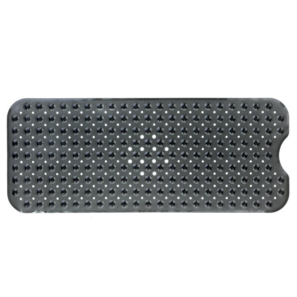 SlipX Solutions 16 in. x 39 in. Extra Long Bath Mat in Translucent