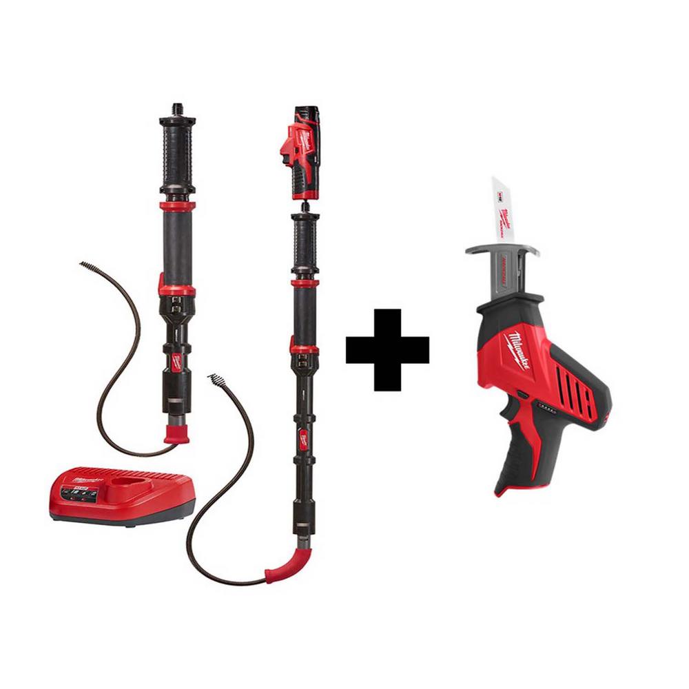 Milwaukee M12 Trap Snake 12-Volt Lithium-Ion Cordless 4 ft. and 6 ft. Auger Drain Cleaning Combo Kit w/Free M12 Reciprocating Saw was $288.0 now $199.0 (31.0% off)