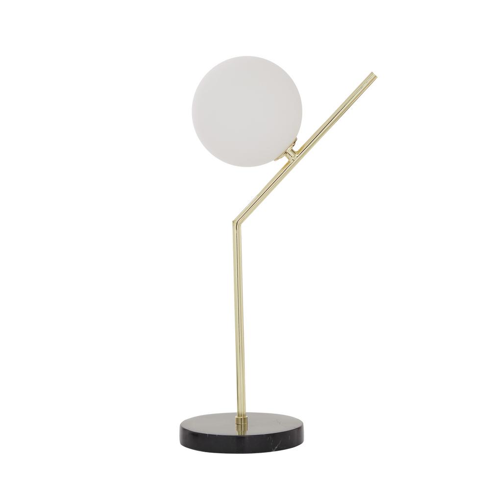 round gold lamp