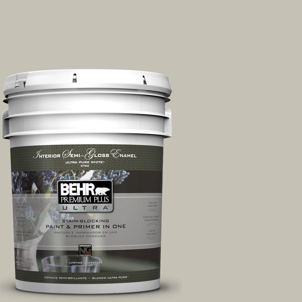 BEHR Premium Plus Ultra 5gal. 710F4 Sage Gray SemiGloss Enamel