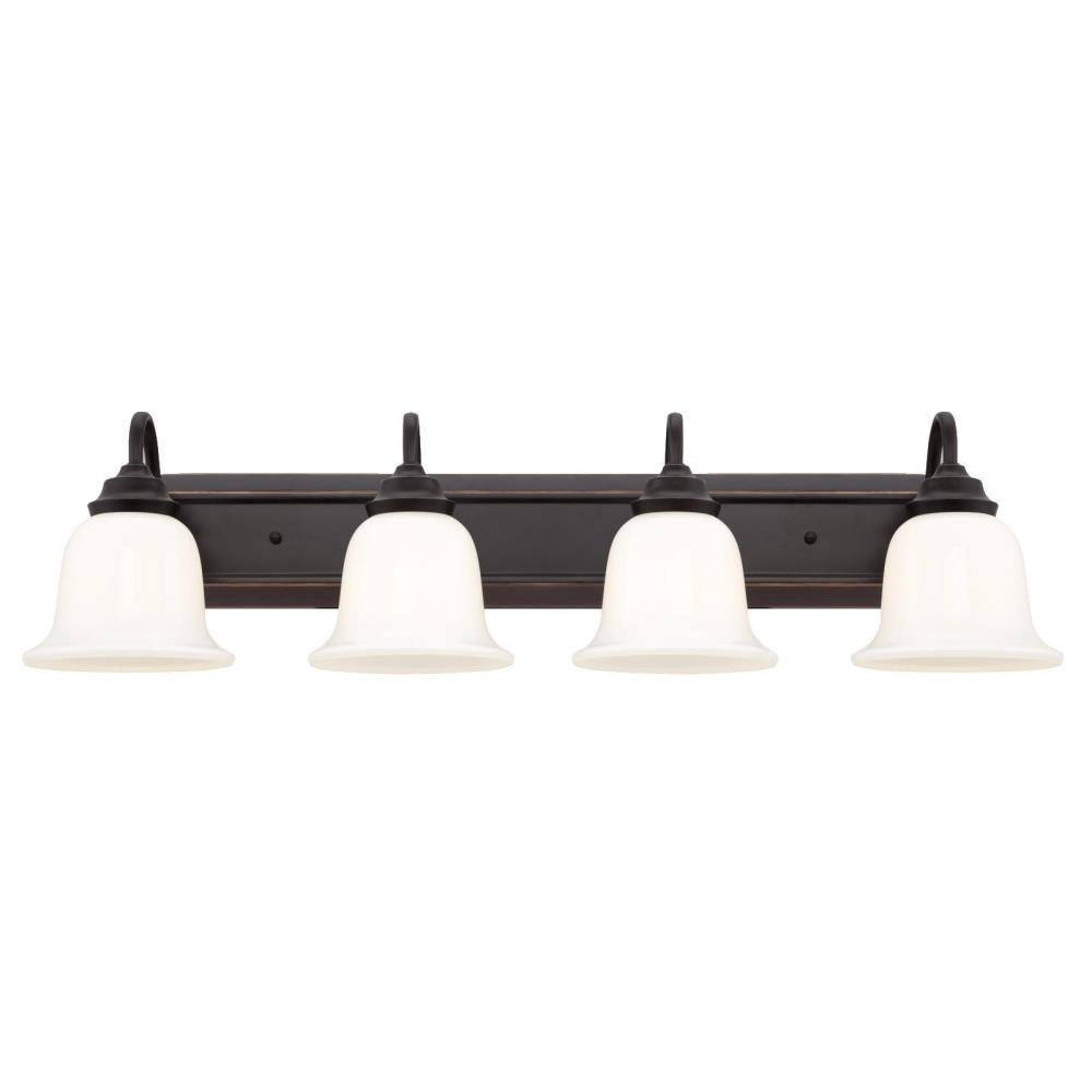 Westinghouse Harwell 4Light Amber Bronze Wall Mount Bath Light6305100