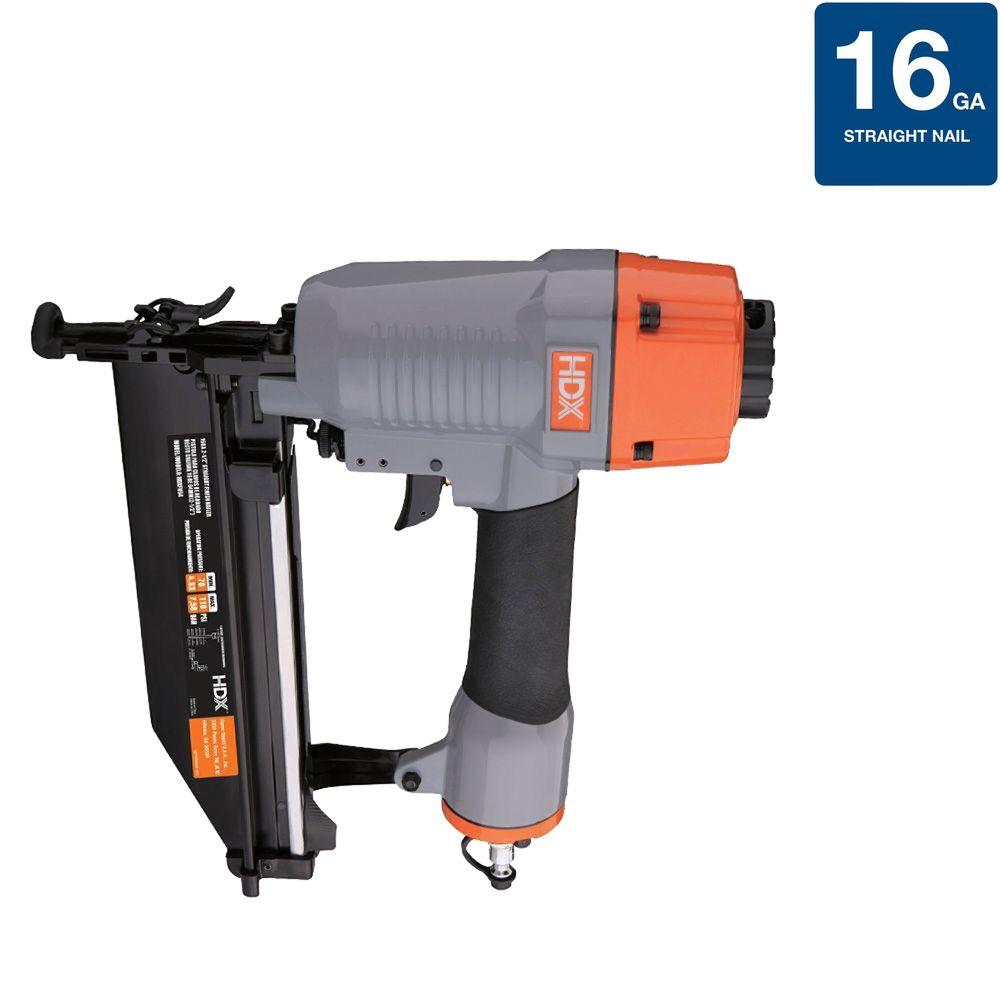 Hdx Pneumatic 16 Gauge Straight Finishing Nailer Hdxfn64 The