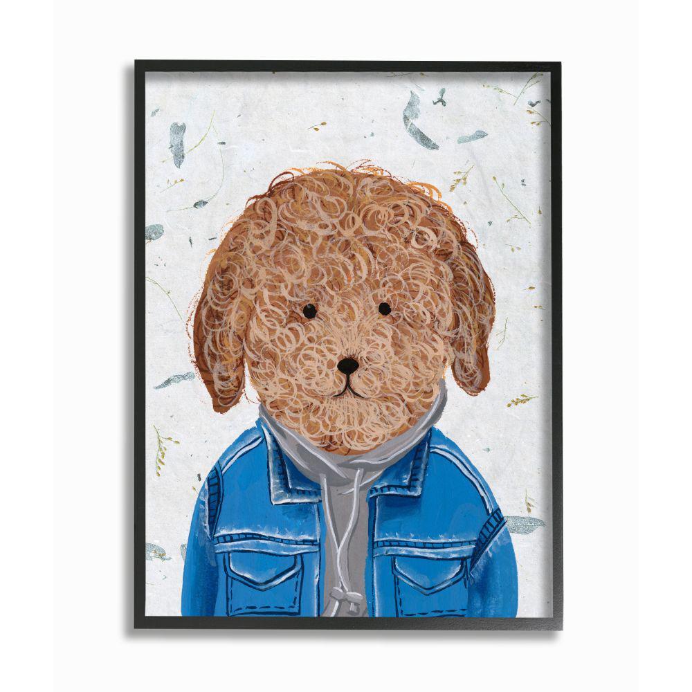 Stupell Industries Hipster Dog Sweatshirt Poodle Funny Animal Painting By Melissa Wang Framed Abstract Wall Art 20 In X 16 In Aa 003 Fr 16x20 The Home Depot