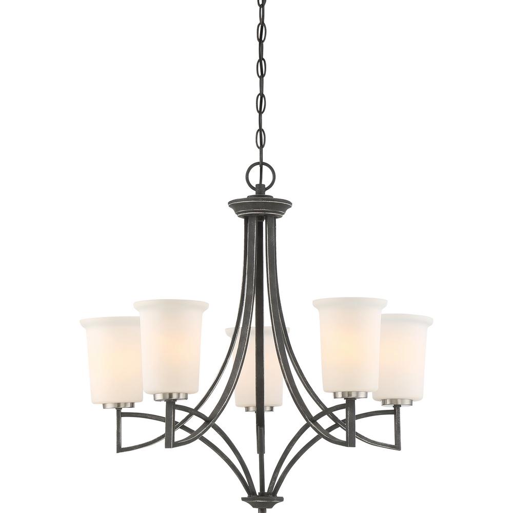Filament Design 5Light Iron Black ChandelierHD606375 The Home Depot