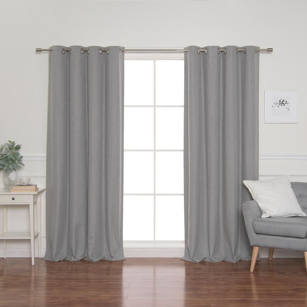 Best Home Fashion Linen Look 52 In W X 96 In L Grommet Curtains