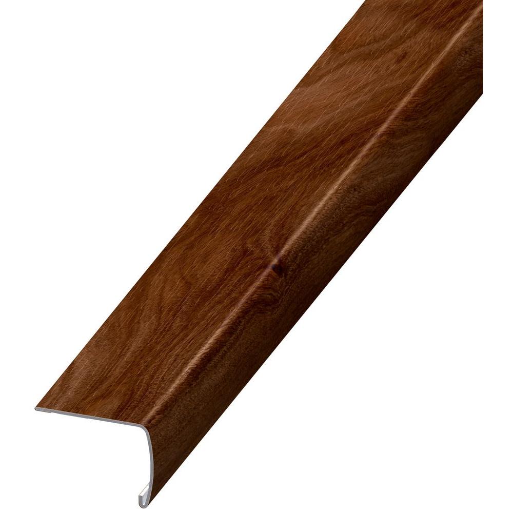 Home Decorators Collection Java Hickory 7 Mm Thick X 2 In Wide X 94 In Length Coordinating Vinyl Stair Nose Molding Ve 60199 The Home Depot