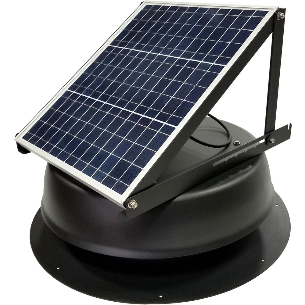 Master Flow 500 Cfm Silver Solar Powered Gable Mount Solar Attic Fan Pgsolar The Home Depot