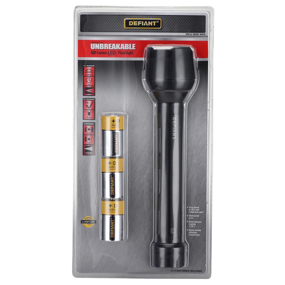 Aluminum Defiant Flashlights Accessories Safety Security 3d Led Unbreakable Flashlight