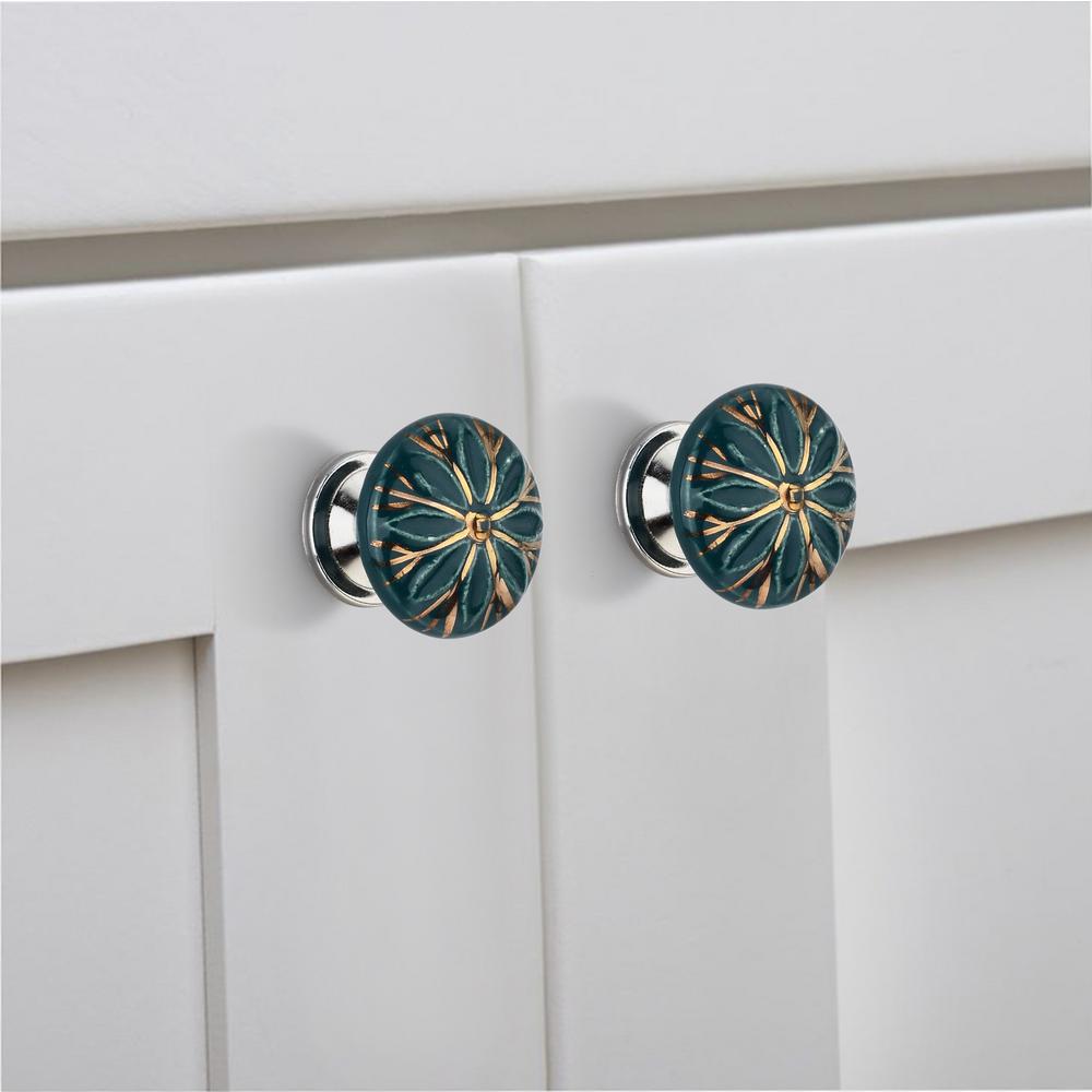 Mascot Hardware Designer 1 2 3 In 42 Mm Sea Green Cabinet Knob