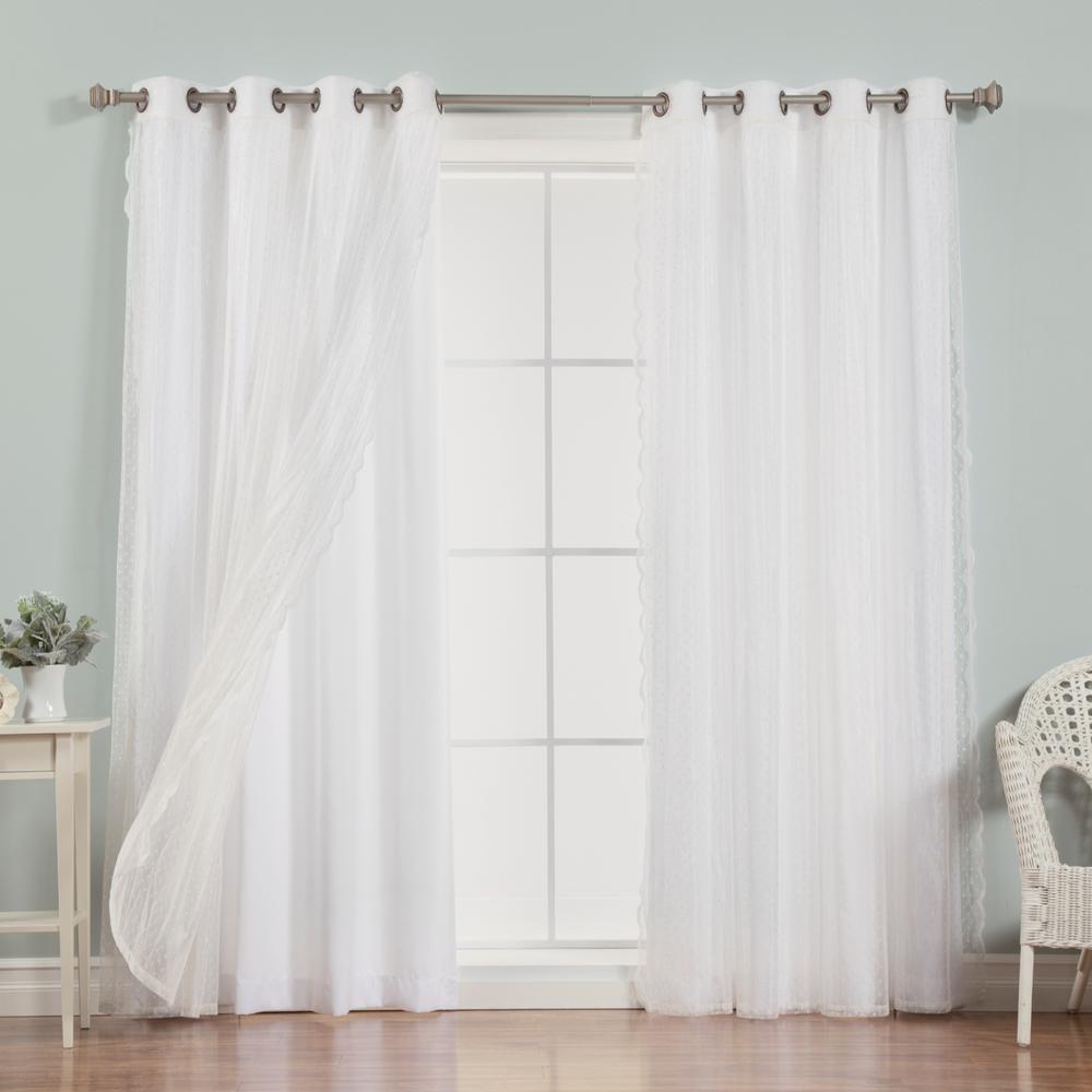 Best Home Fashion 84 In L X 52 In W Sheer Bluebird Rod Pocket