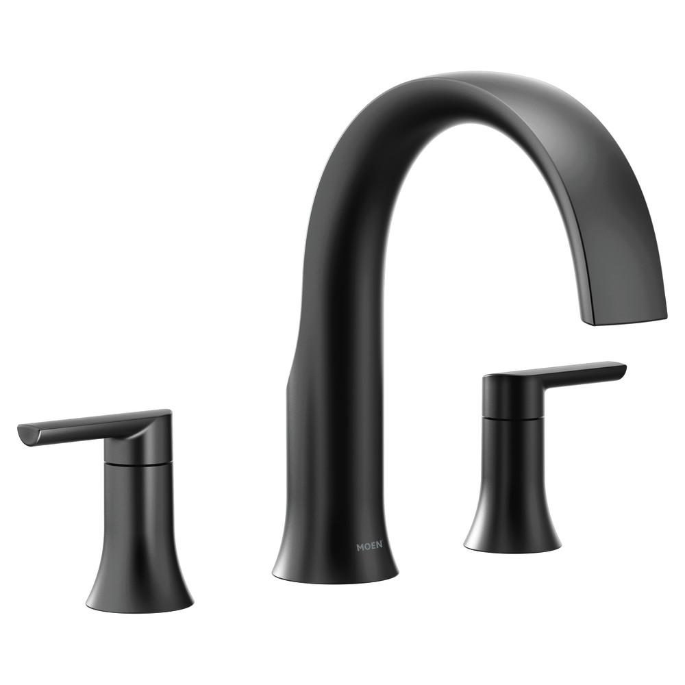 Moen Doux 2 Handle Deck Mount Roman Tub Faucet Trim Kit In Matte Black Valve Not Included Ts983bl The Home Depot - Matte Black Bathtub Trim Kit Moen Doux 2 Handle Deck Mount Roman Tub Faucet Trim Kit In Matte Black Valve Not Included Ts983bl The Home Depot - Matte Black Bathtub Trim Kit