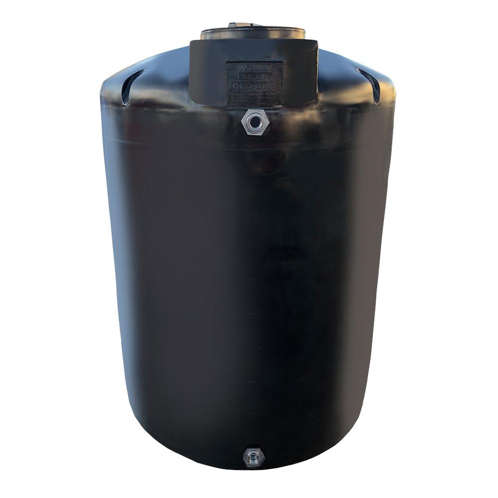 Chem Tainer Industries 1500 Gal Black Vertical Water Storage Tank Black Vertical Water Storage Tank