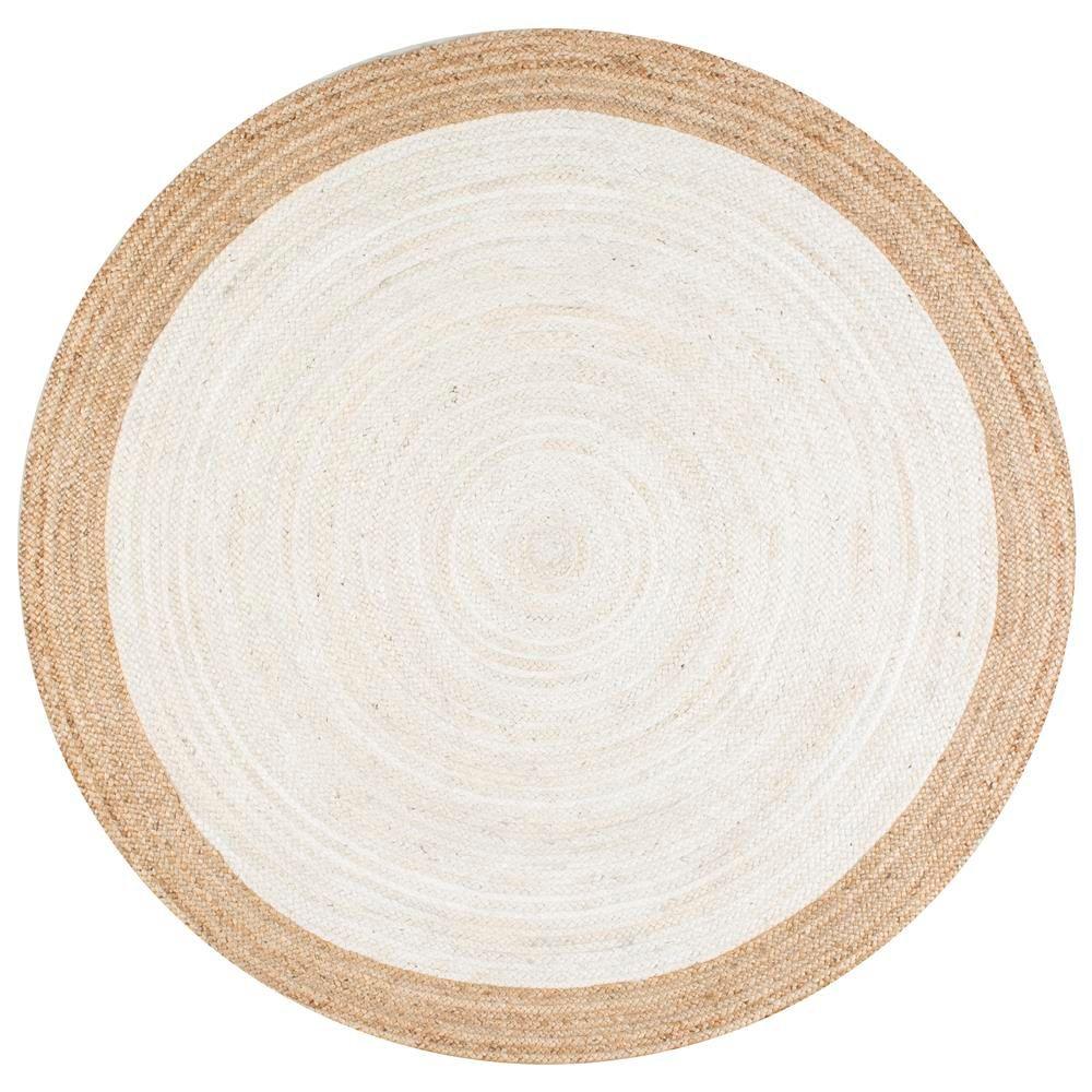 nuLOOM Eleonora White 6 ft. x 6 ft. Round Area RugTAJT09D606R The
