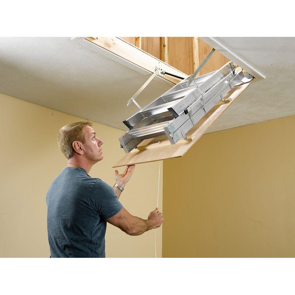 aluminum attic ladder lightweight adjustable feet 375 lb maximum load capacity 616706627641 ebay - Werner Attic Stairs aluminum attic ladder lightweight adjustable feet 375 lb maximum load capacity 616706627641 ebay - Werner Attic Stairs