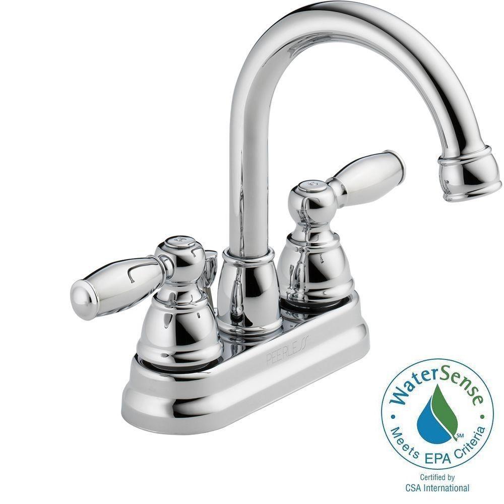 Peerless 4 in. Centerset 2Handle Bathroom Faucet in ChromeP299696LF