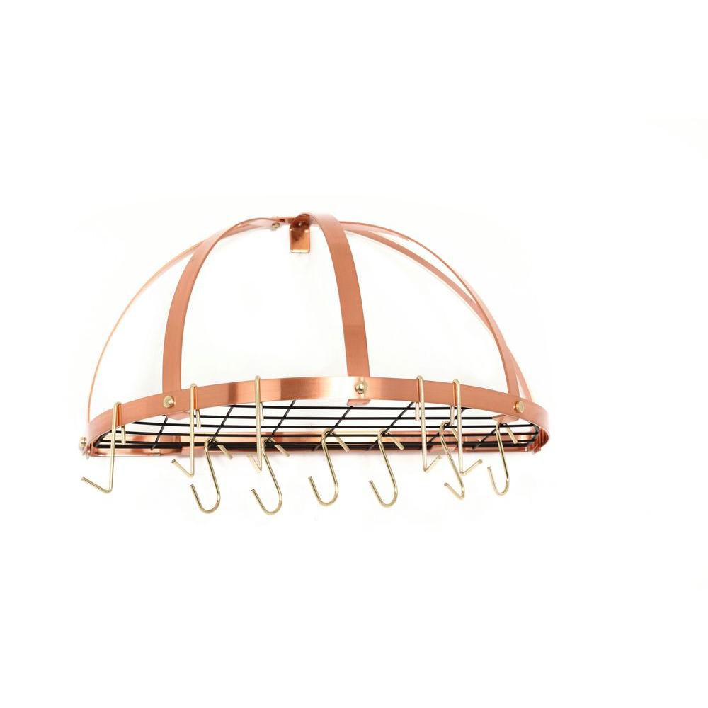 Old Dutch 22 in. x 11 in. x 22 in. Satin Copper Pot Rack055CP The