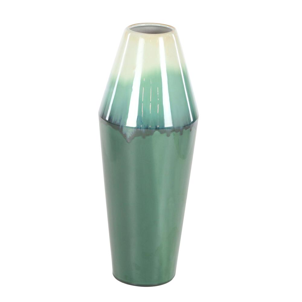 Litton Lane 23 In Urn Type Green And White Gradients Ceramic