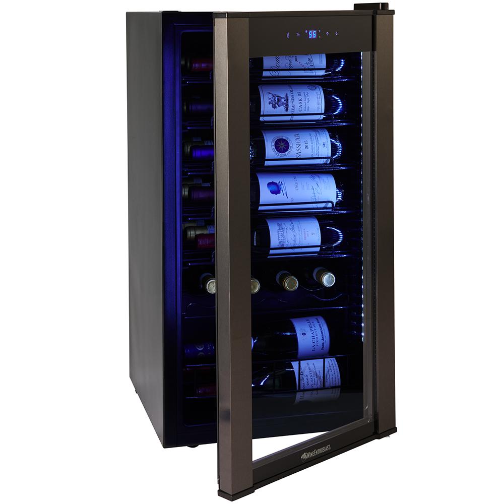 Wine Enthusiast 28 Bottle Black with VinoView Shelf268 78 28 01 The