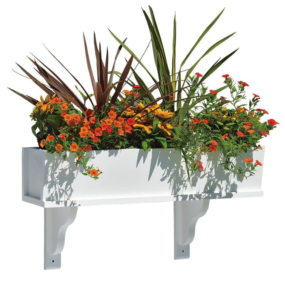 Mayne Yorkshire 12 in. x 60 in. Vinyl Window Box4825W The Home Depot