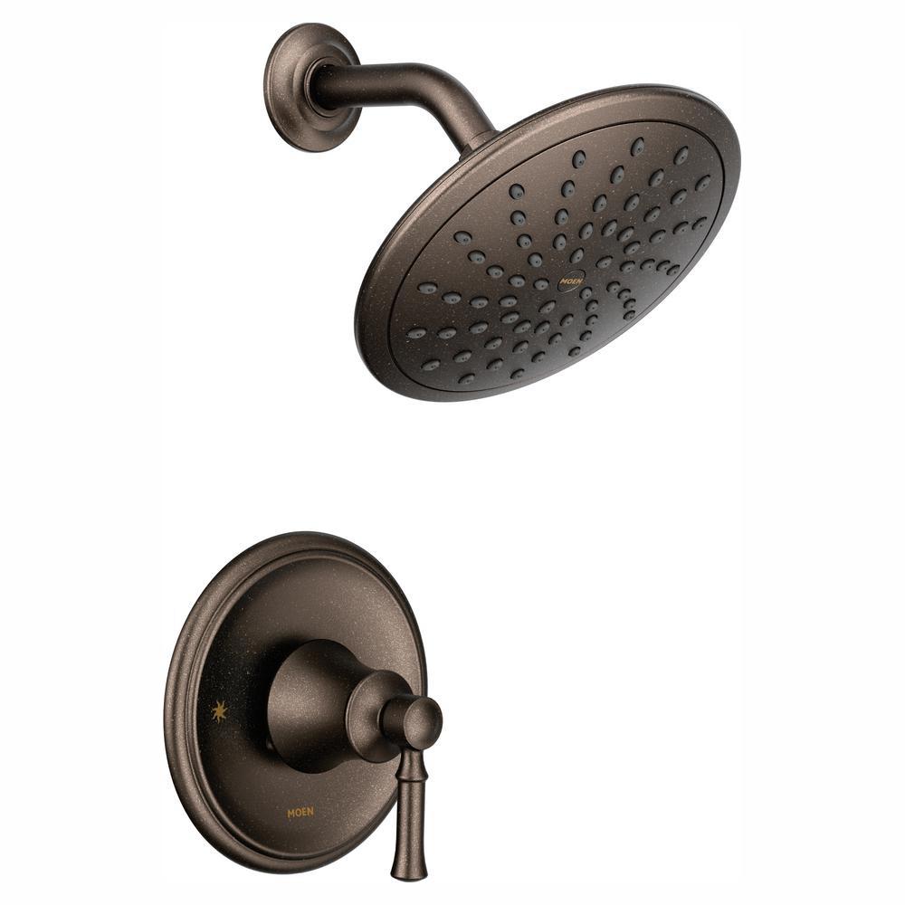 MOEN Dartmoor Posi-Temp Rain Shower 1-Handle Shower Only ...