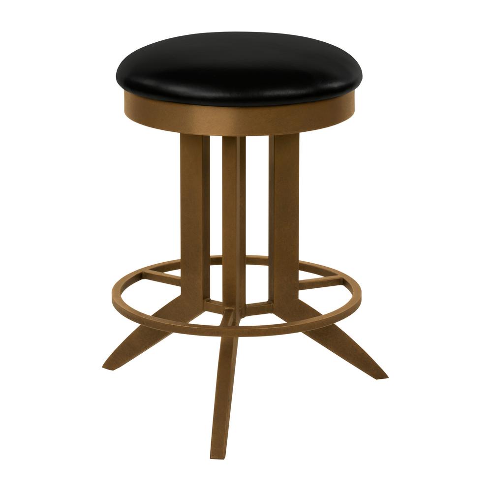 Taylor Gray Home Cambridge 30 In Cantina Black Backless Swivel Cantina Black Backless Swivel Barstool