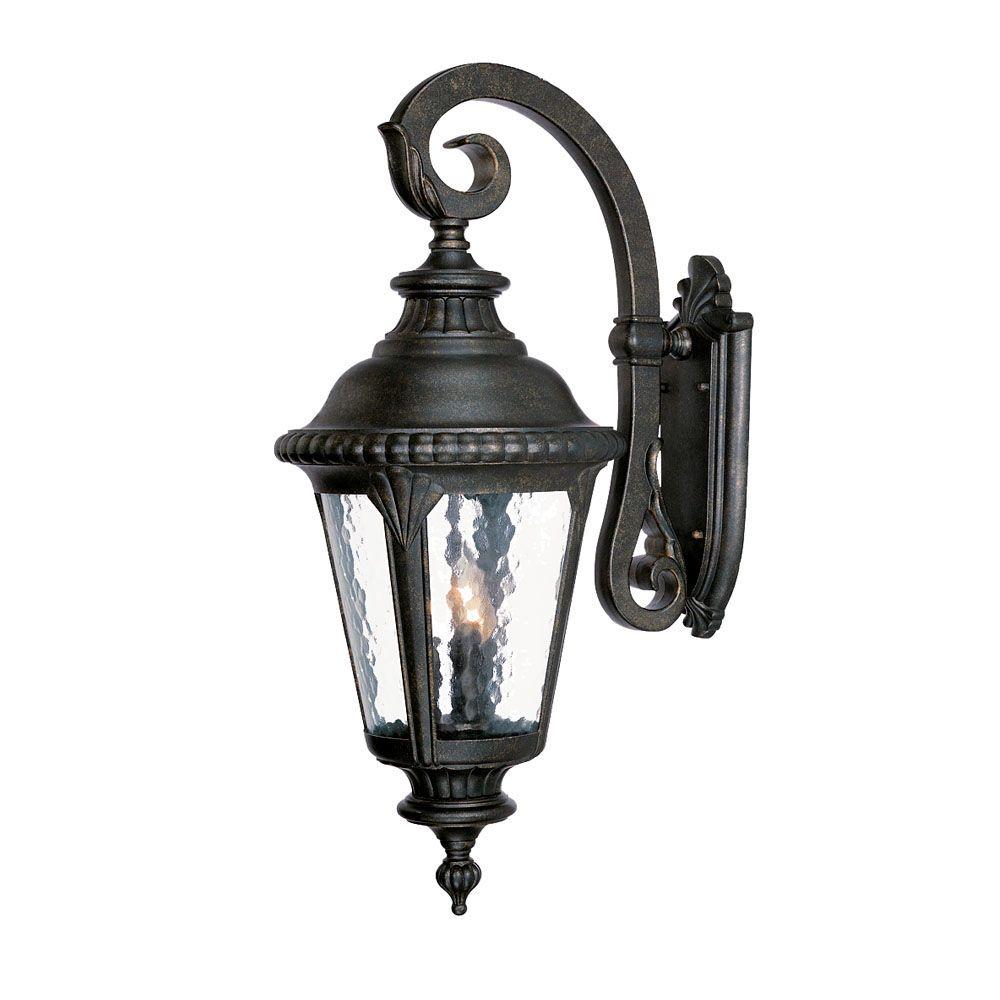 Acclaim Lighting Surrey Collection 3 Light Black Gold Outdoor Wall Acclaim Lighting Surrey Collection 3 Light Black Gold Outdoor Wall Mount Fixture