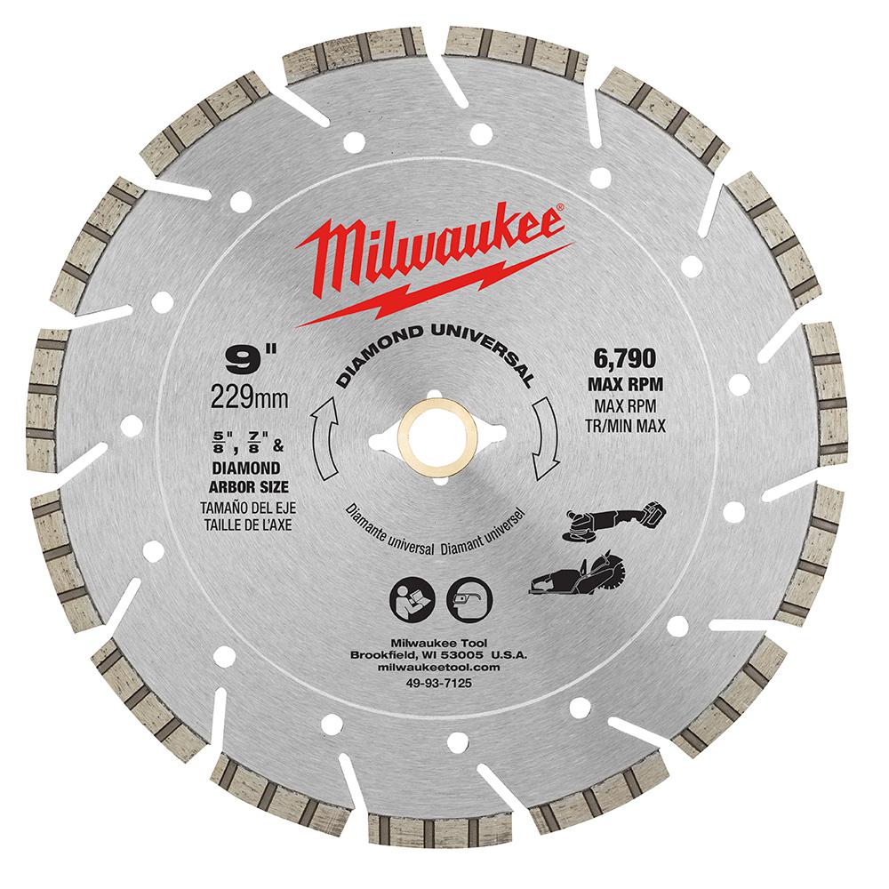Milwaukee 9 in. Diamond Universal Segmented Blade49937125 The Home