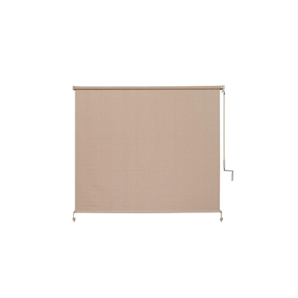 Coolaroo Wand Operation Outdoor Roller Shade,Camel,6x6