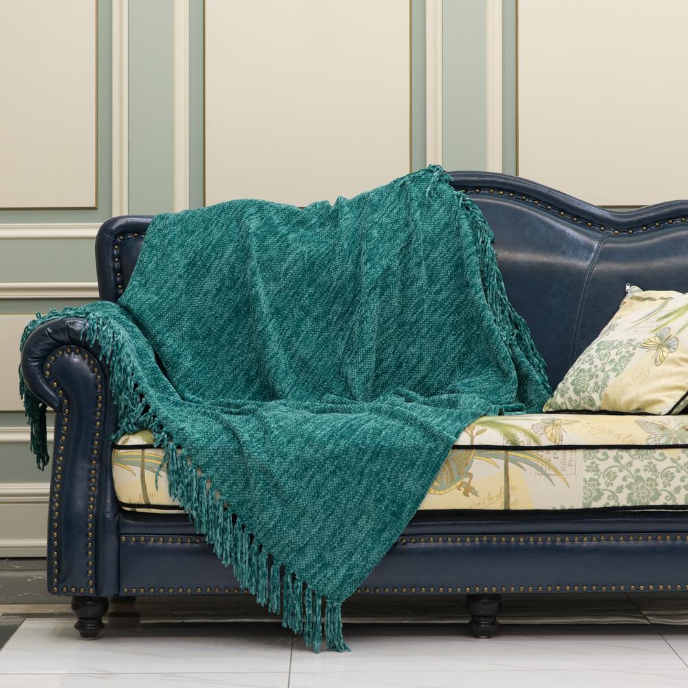 Turquoise Chenille Sofa Throw Blanket Sofa Design Ideas