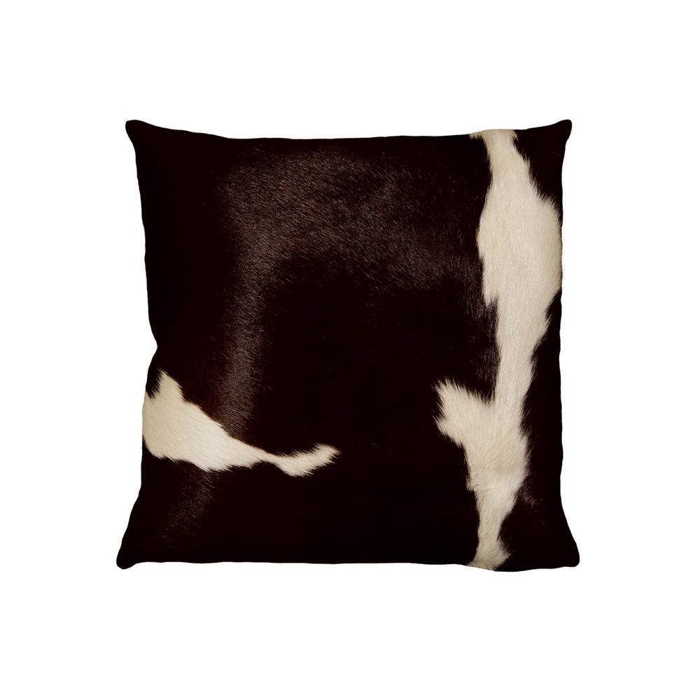 Torino Chocolate And White 18 In X Cowhide Pillow Torino Chocolate And White 18 In X Cowhide Pillow 676685000040 The Home Depot