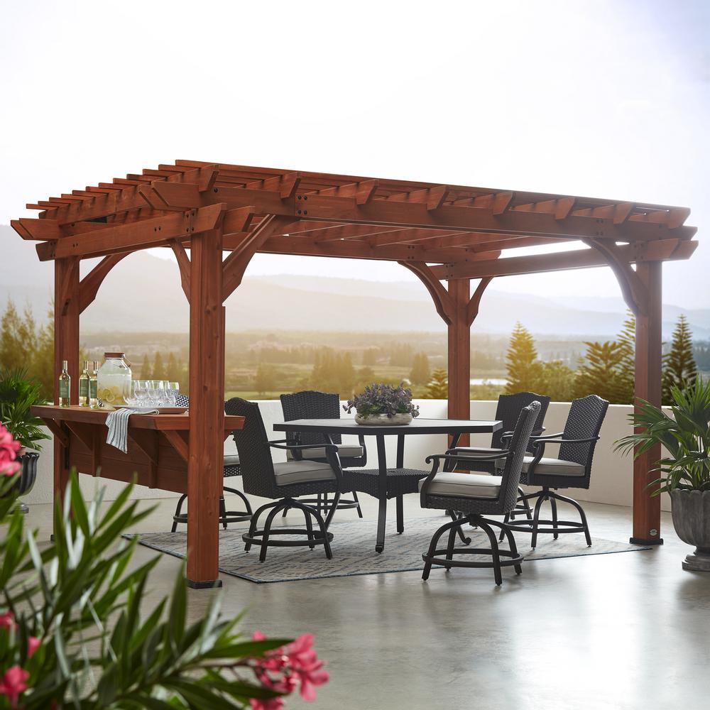 pergola ashland ft discovery cedar backyard electric bar pergolas