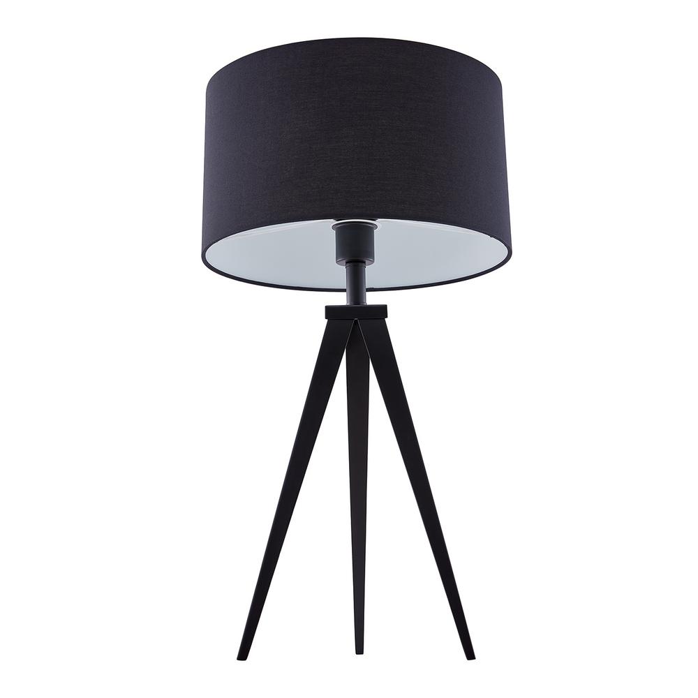 black tripod table lamp