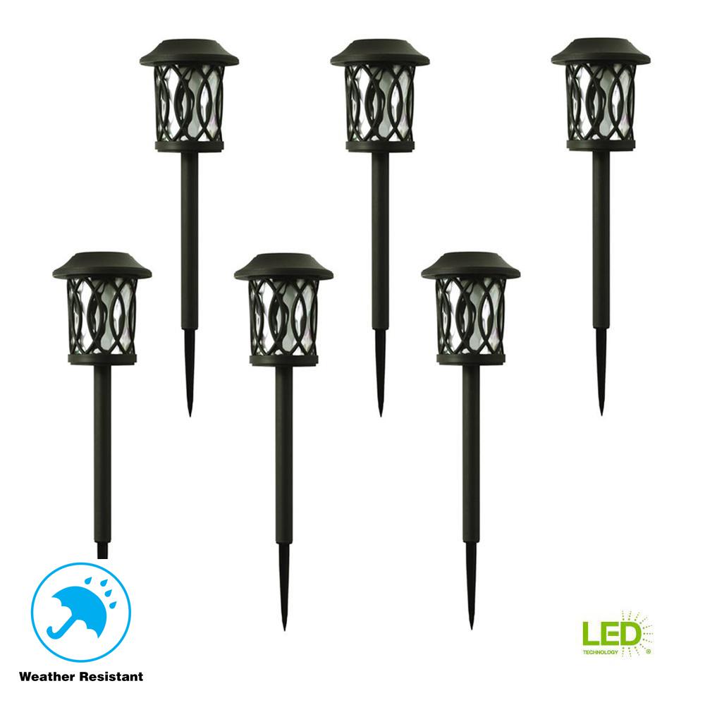 Hampton Bay Solar Bronze Outdoor Integrated Led 3000k 6 Lumens