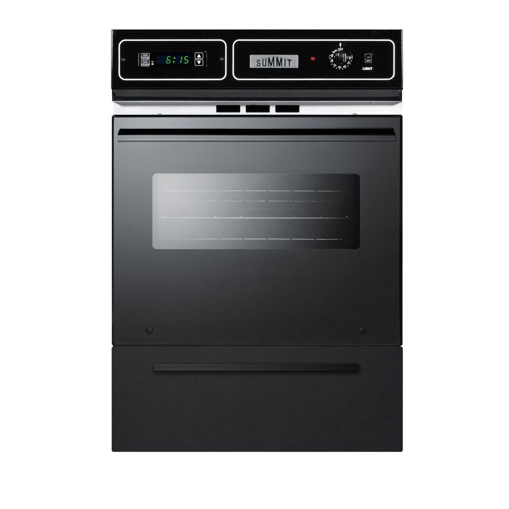 Summit Appliance 24 in. Single Gas Wall Oven in BlackTTM7212KW The