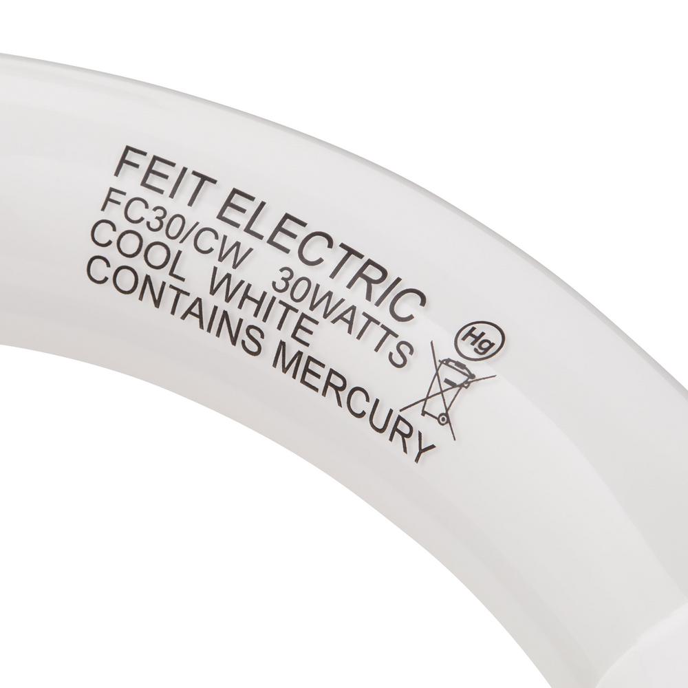 Feit Electric 120 Watt Equivalent Circline T9 Non Dimmable 4 Pin Base Compact Fluorescent Cfl 9 In Light Bulb Cool White 4100k Fc30 Cw The Home Depot