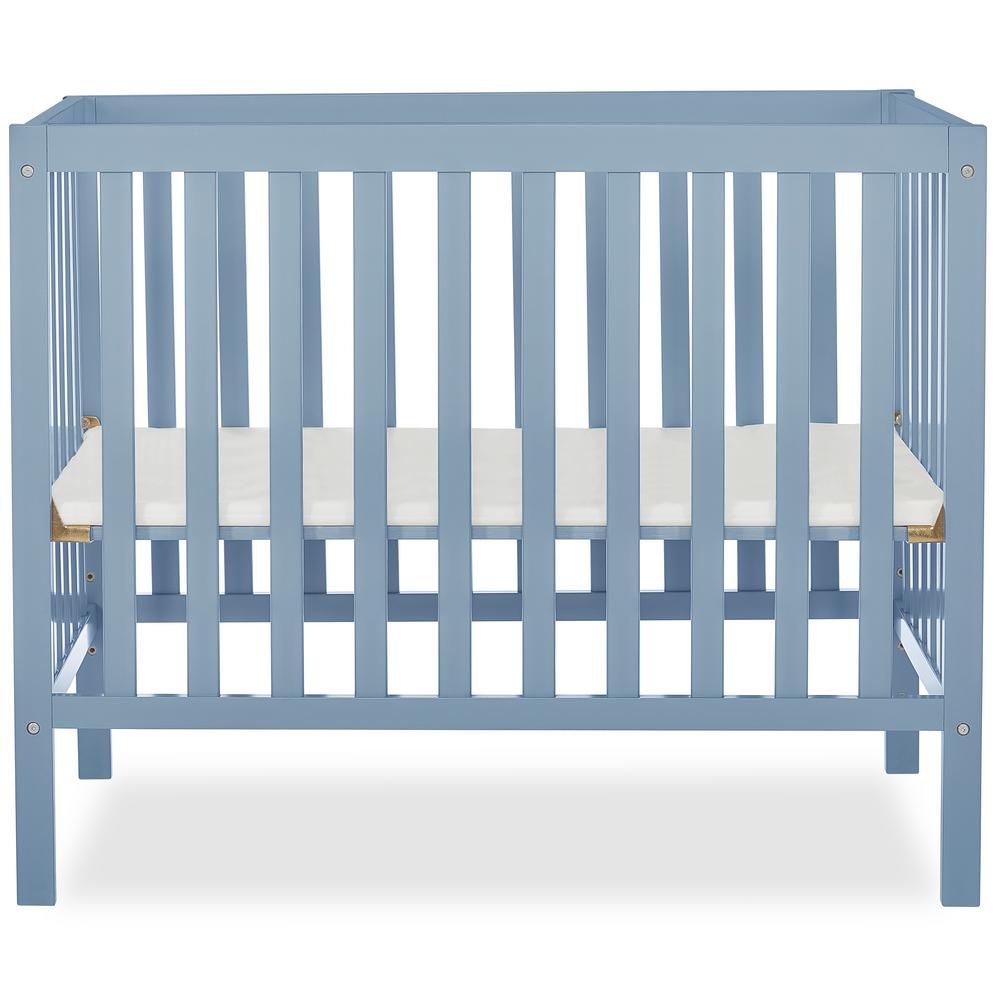 blue mini crib