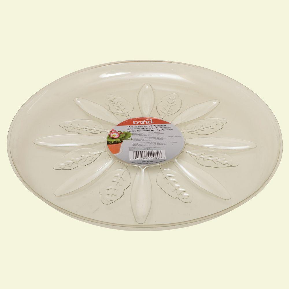 Bond Manufacturing 14 in. Heavy Duty Clear Plastic SaucerCVS014HD