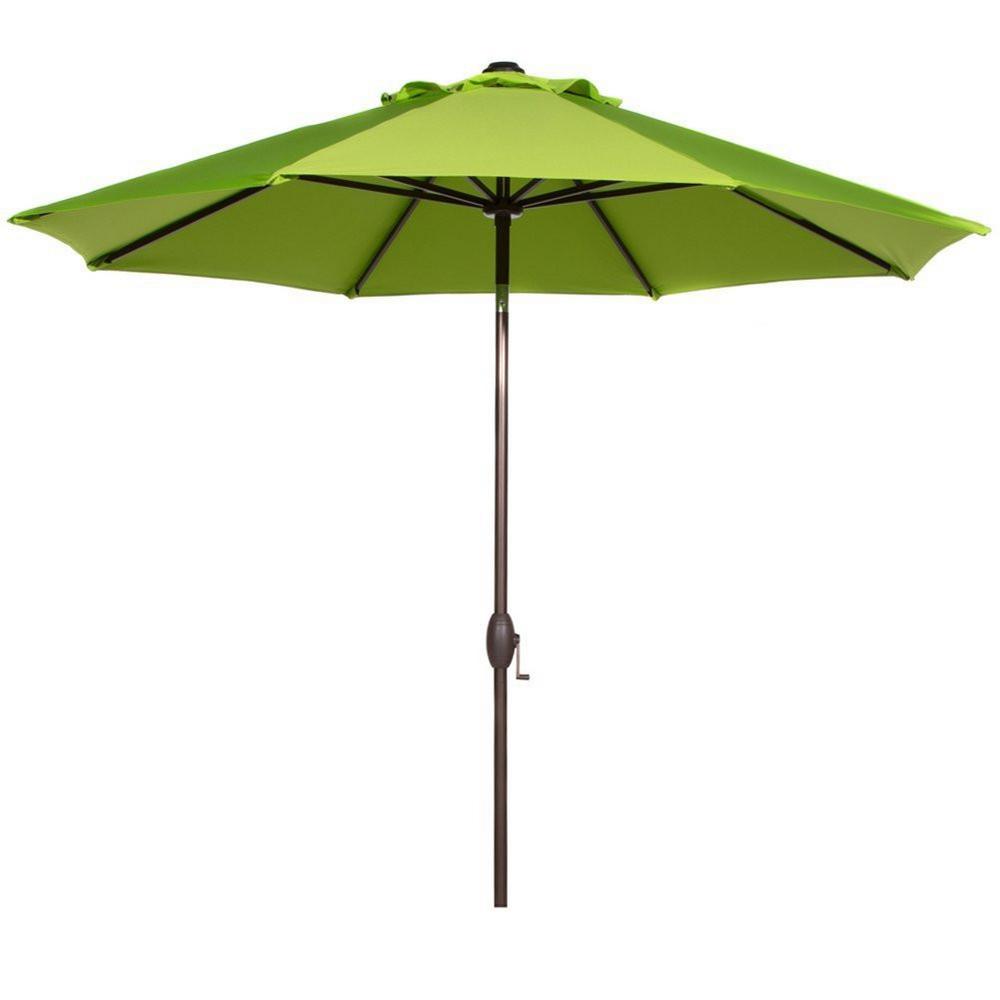 Abba Patio 9 Ft Aluminum Market Auto Tilt Patio Umbrella In Sunbrella Canvas Macaw Ap L The Home Depot