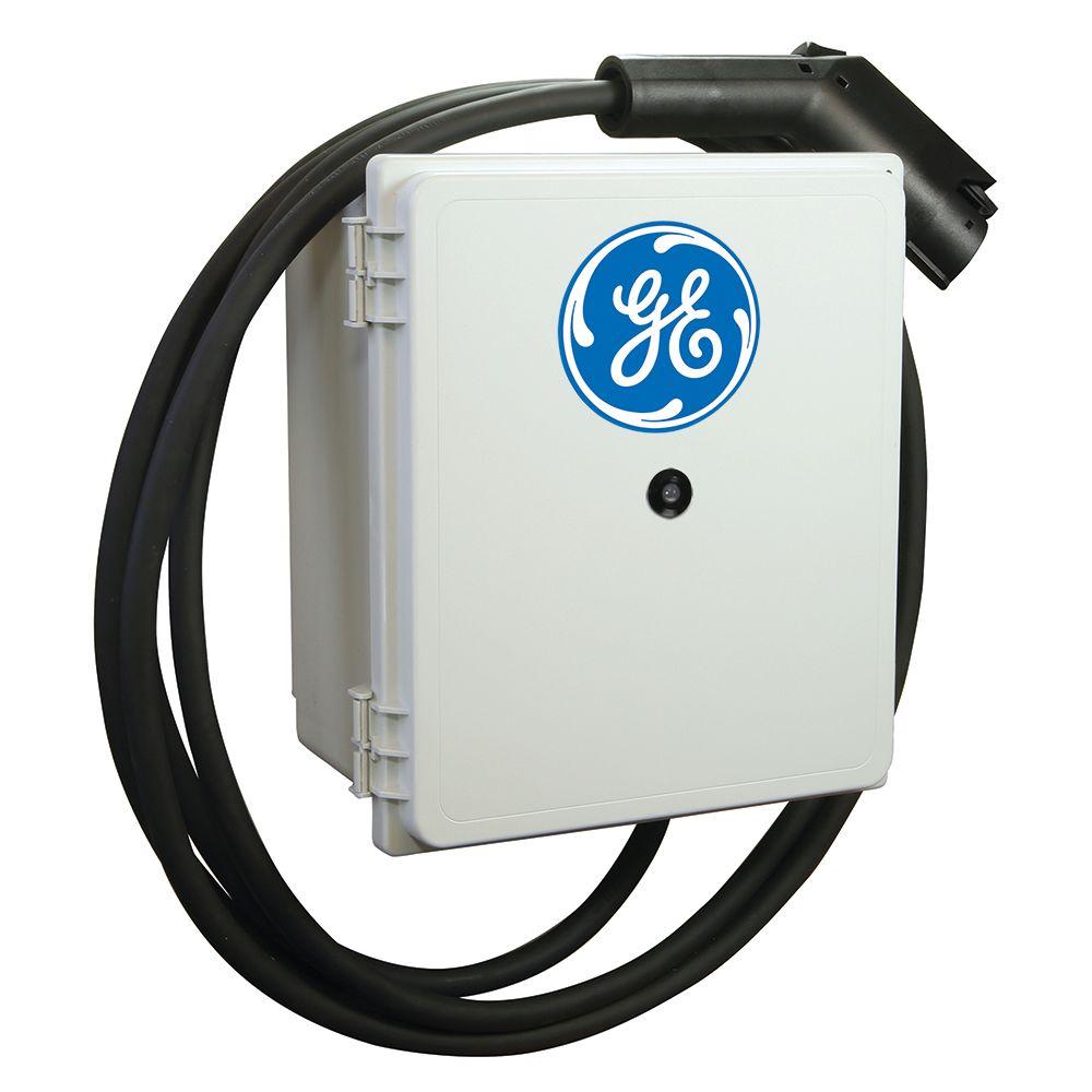 GE EV Charger Indoor Outdoor Level 2 DuraStation Wall Mount With 18 Ft 