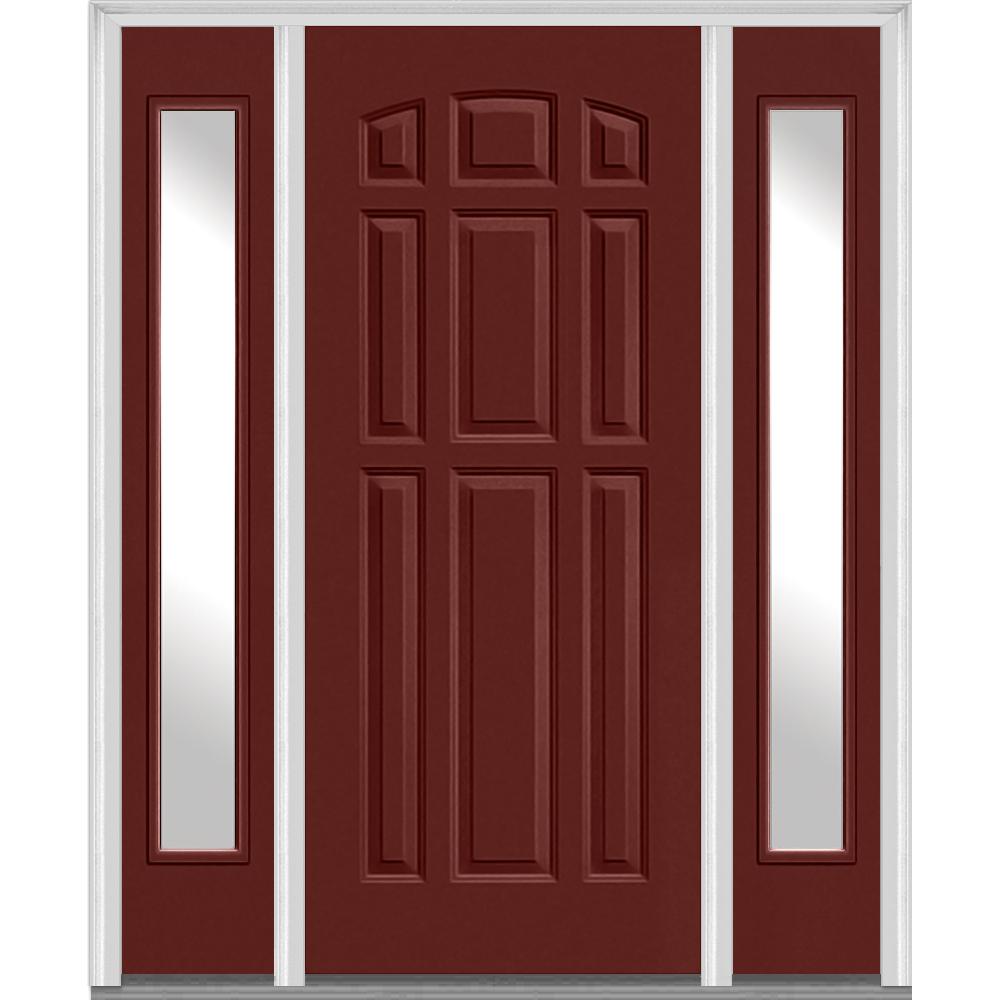 MMI Door 64.5 in. x 81.75 in. 9-Panel Painted Fiberglass Smooth ...