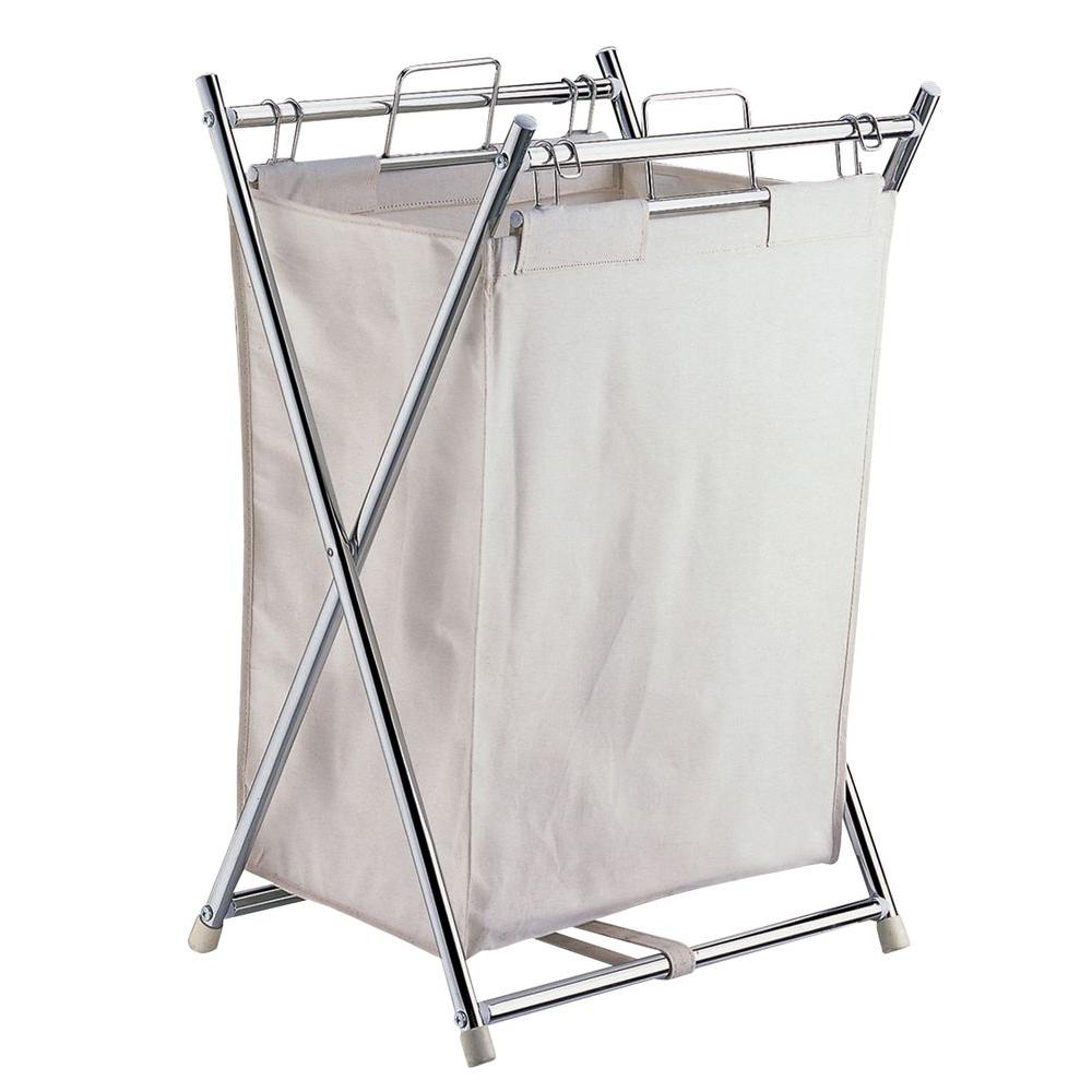 Neu Home Folding Hamper with Canvas Pull-Out Bag by Neu Home