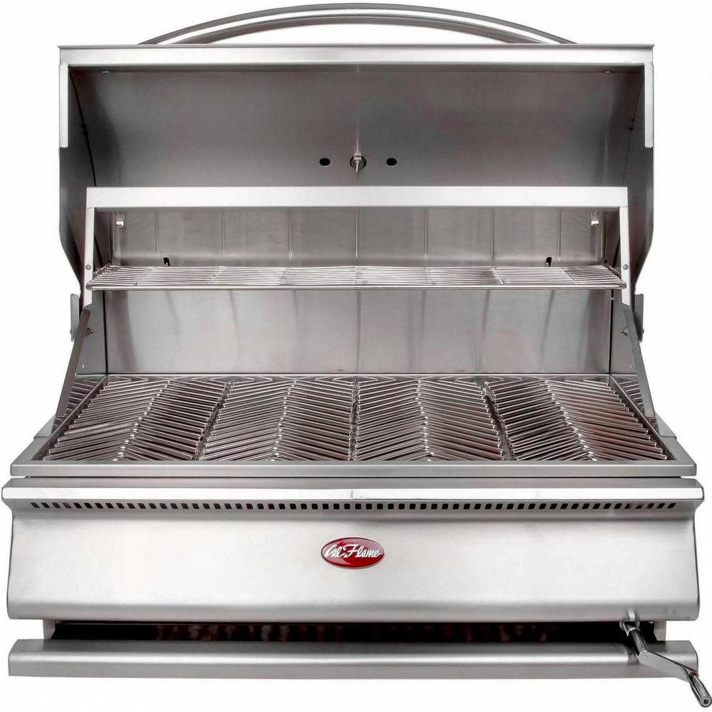 Cal Flame GSeries 31 in. BuiltIn Stainless Steel Charcoal GrillBBQ09G870 The Home Depot